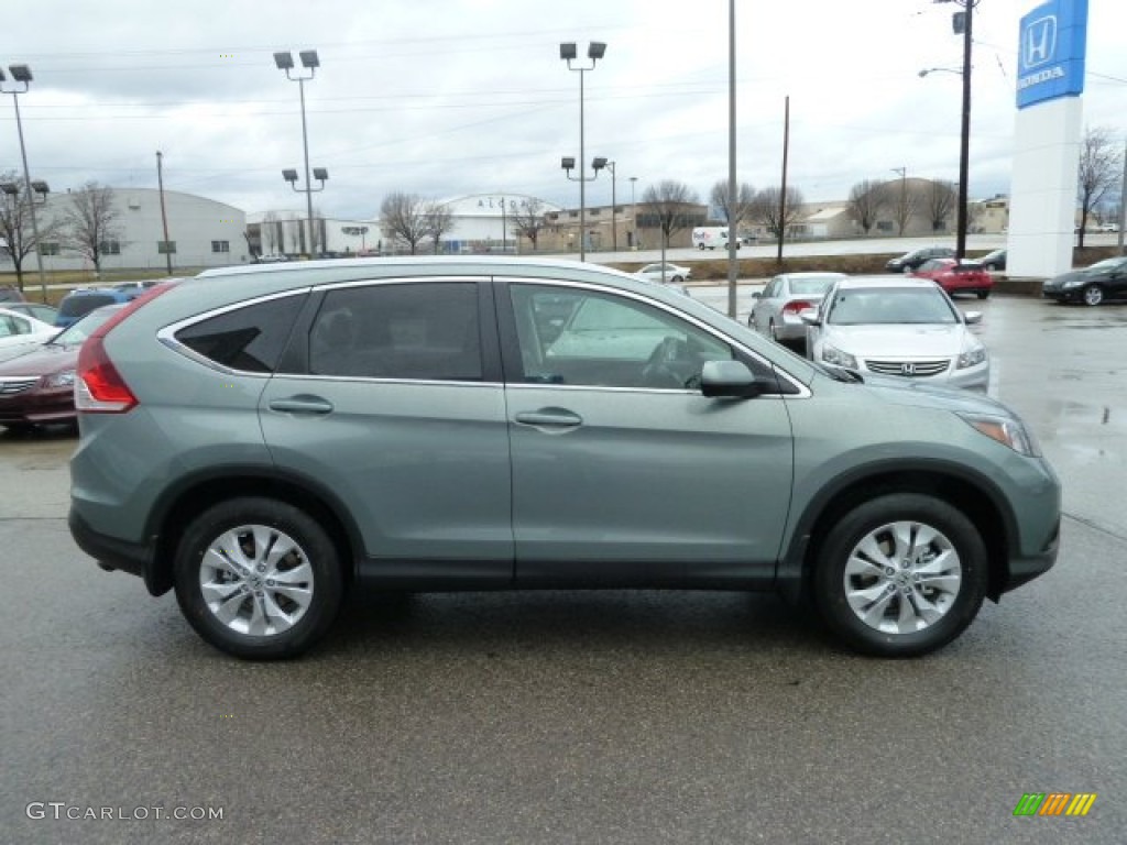 2012 CR-V EX-L 4WD - Opal Sage Metallic / Black photo #6