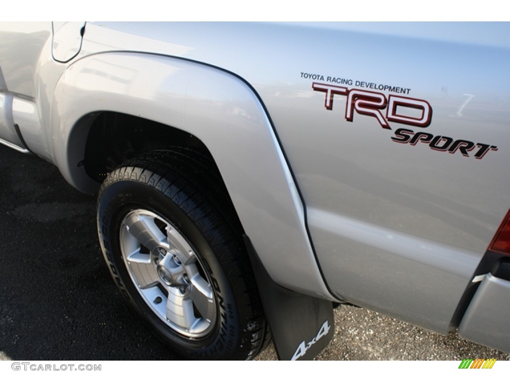 2008 Tacoma V6 TRD Sport Access Cab 4x4 - Silver Streak Mica / Graphite Gray photo #17