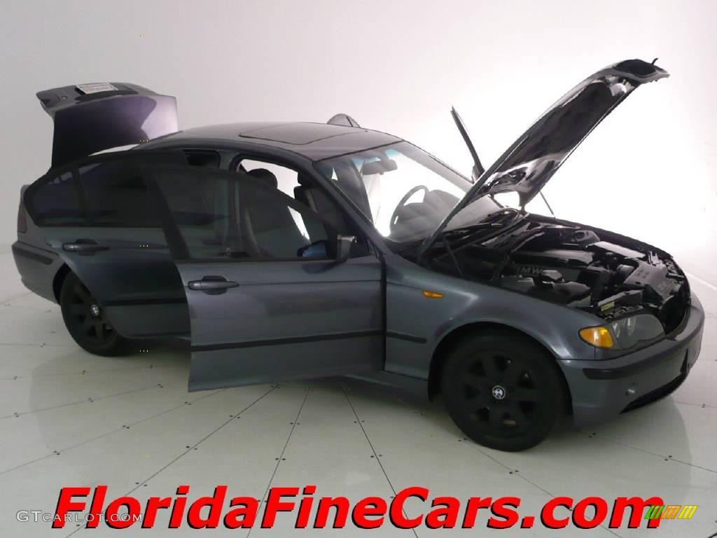 2002 3 Series 325i Sedan - Steel Grey Metallic / Black photo #7