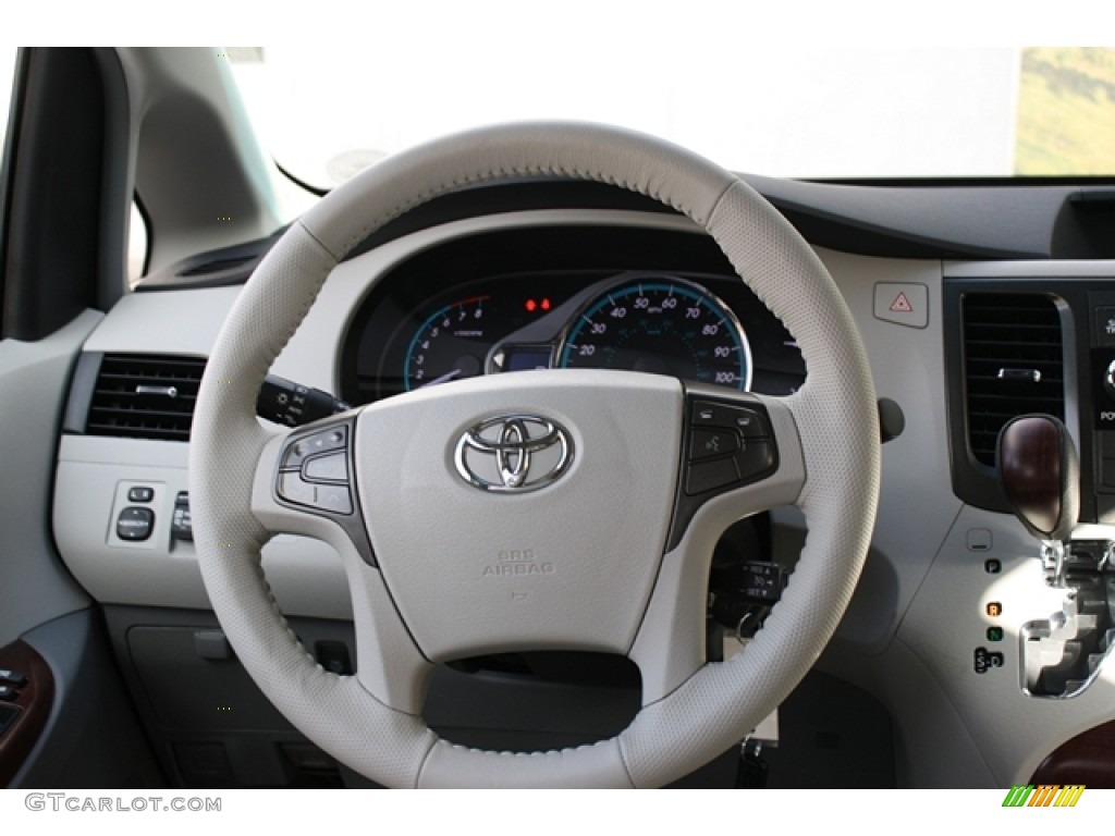 2012 Toyota Sienna XLE AWD Light Gray Steering Wheel Photo #59777885
