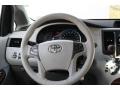 Light Gray 2012 Toyota Sienna XLE AWD Steering Wheel