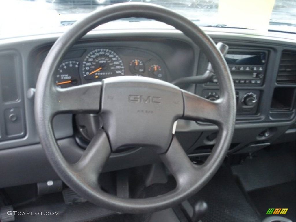 2006 GMC Sierra 1500 SL Regular Cab 4x4 Dark Pewter Steering Wheel Photo #59777888