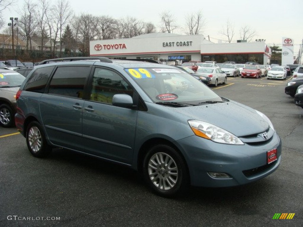 2009 Sienna XLE - Blue Mirage Metallic / Taupe photo #1