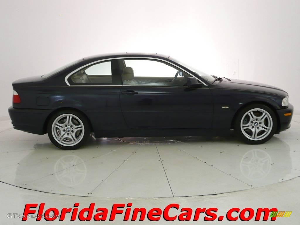 2002 3 Series 330i Coupe - Orient Blue Metallic / Sand photo #4