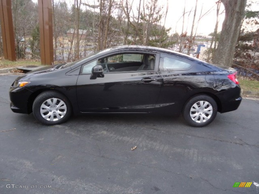 Crystal Black Pearl 2012 Honda Civic LX Coupe Exterior Photo #59779064
