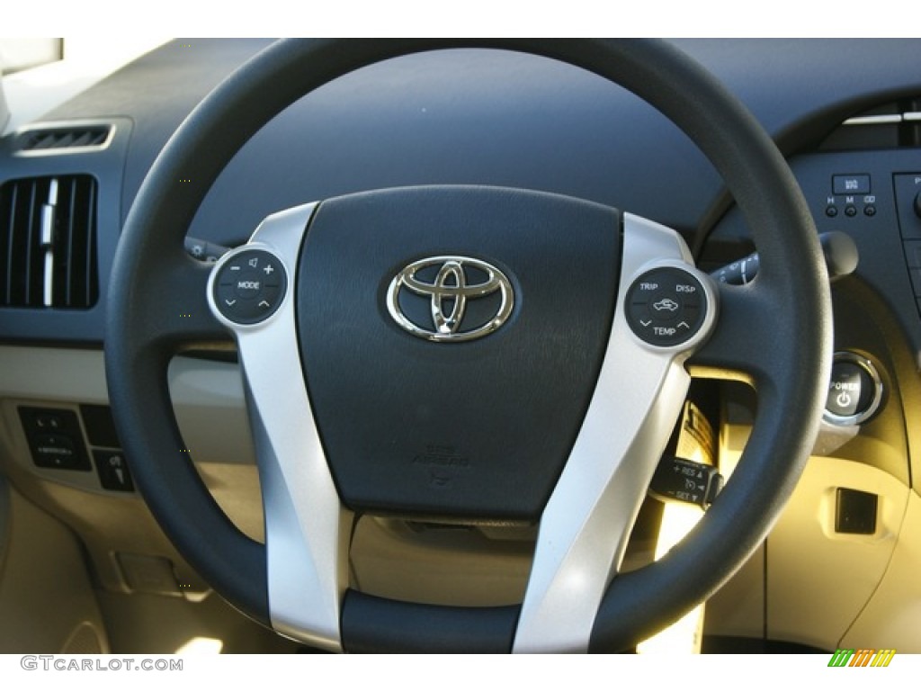 2011 Toyota Prius Hybrid II Bisque Steering Wheel Photo #59779289