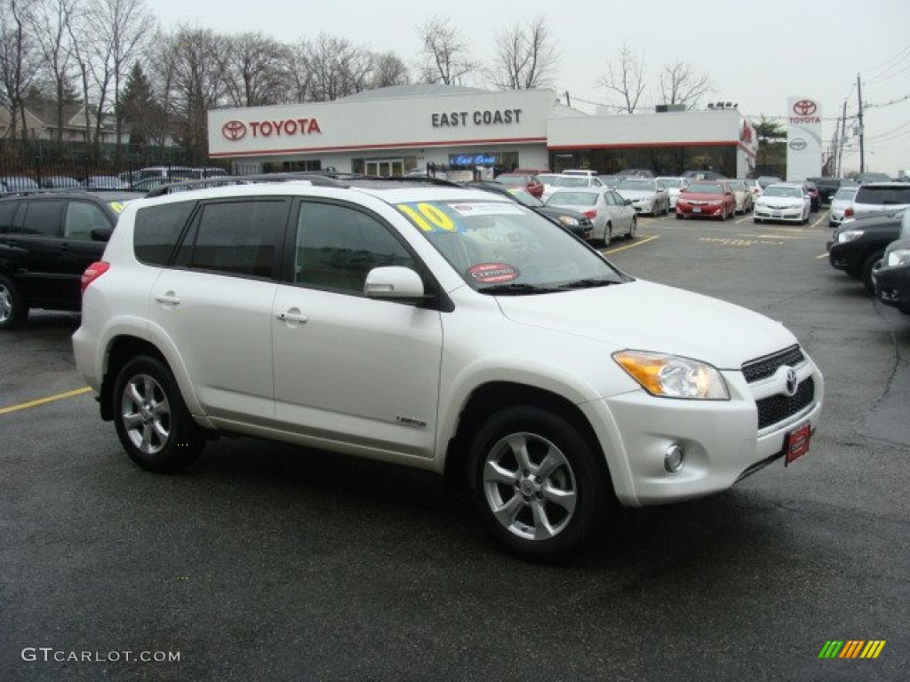 2010 RAV4 Limited 4WD - Blizzard White Pearl / Sand Beige photo #1