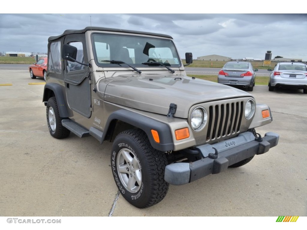 Light Khaki Metallic 2005 Jeep Wrangler X 4x4 Exterior Photo #59779688