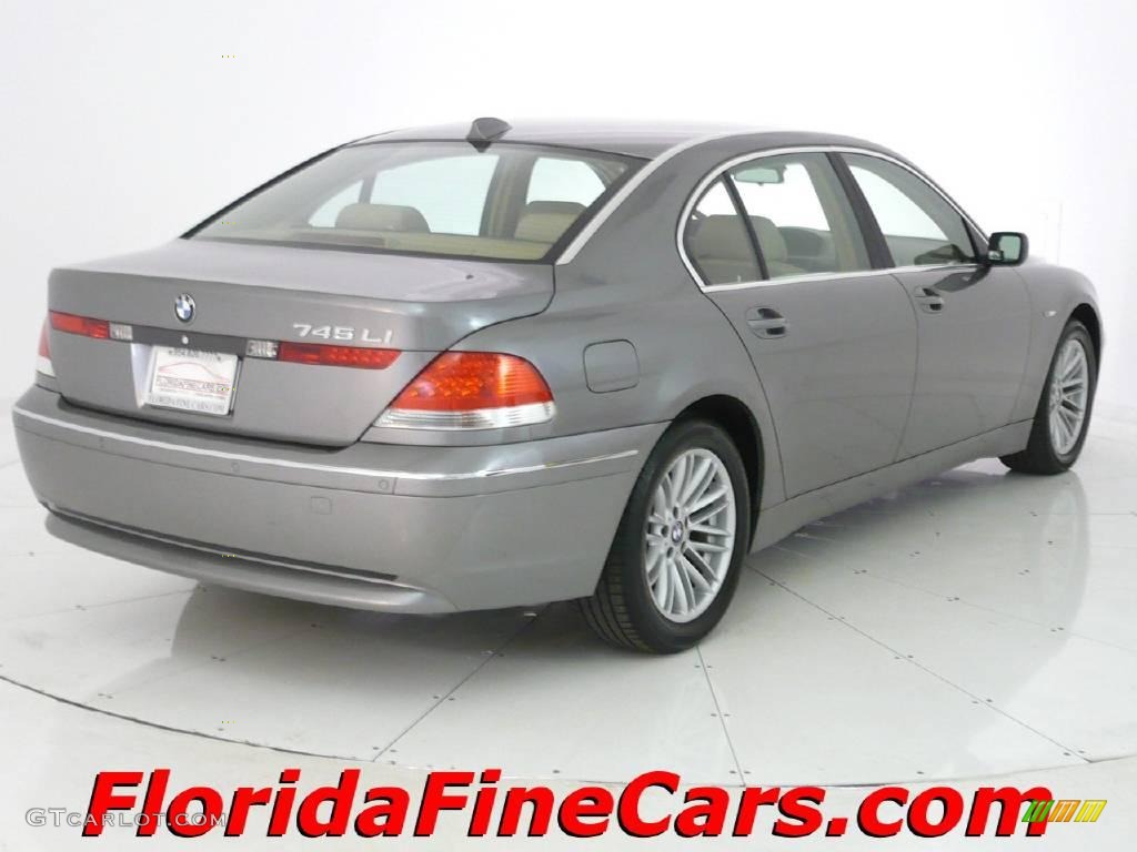 2004 7 Series 745Li Sedan - Sterling Grey Metallic / Dark Beige/Beige III photo #2