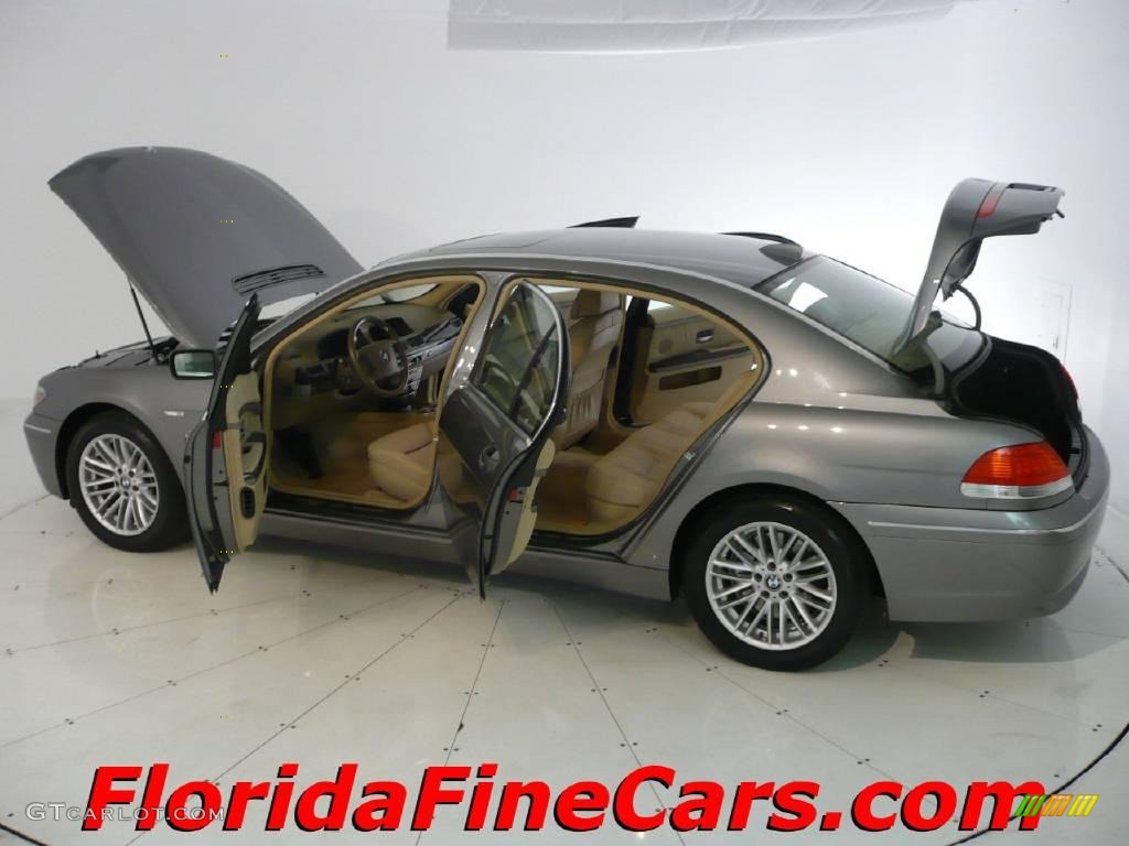 2004 7 Series 745Li Sedan - Sterling Grey Metallic / Dark Beige/Beige III photo #8