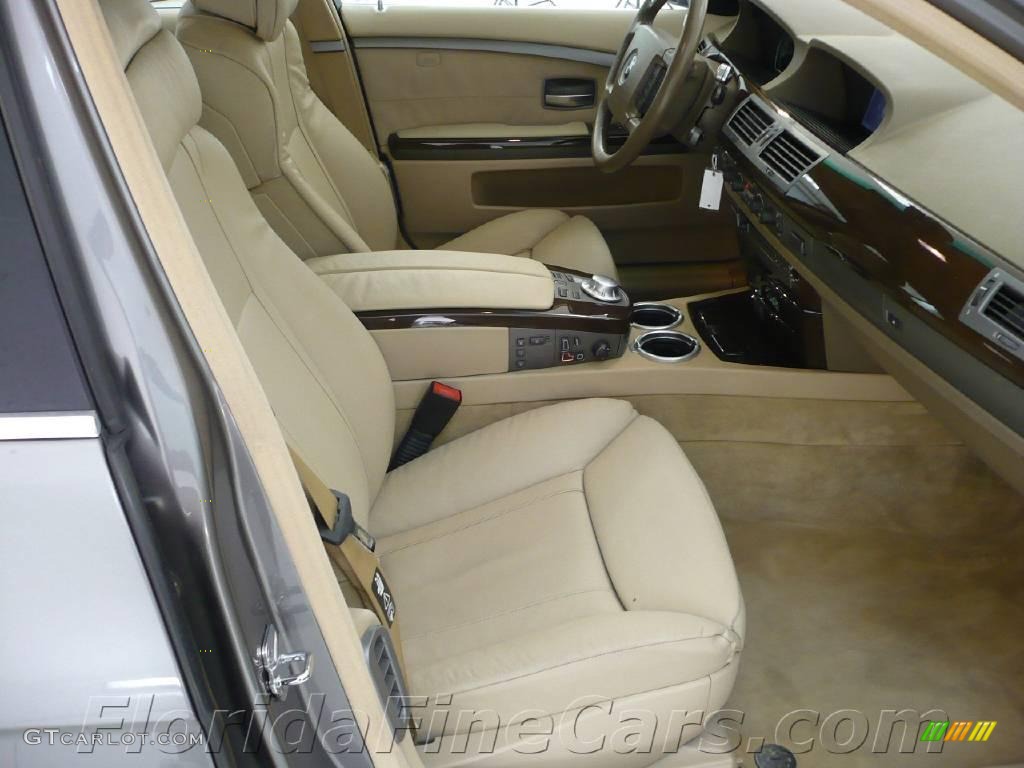 2004 7 Series 745Li Sedan - Sterling Grey Metallic / Dark Beige/Beige III photo #13