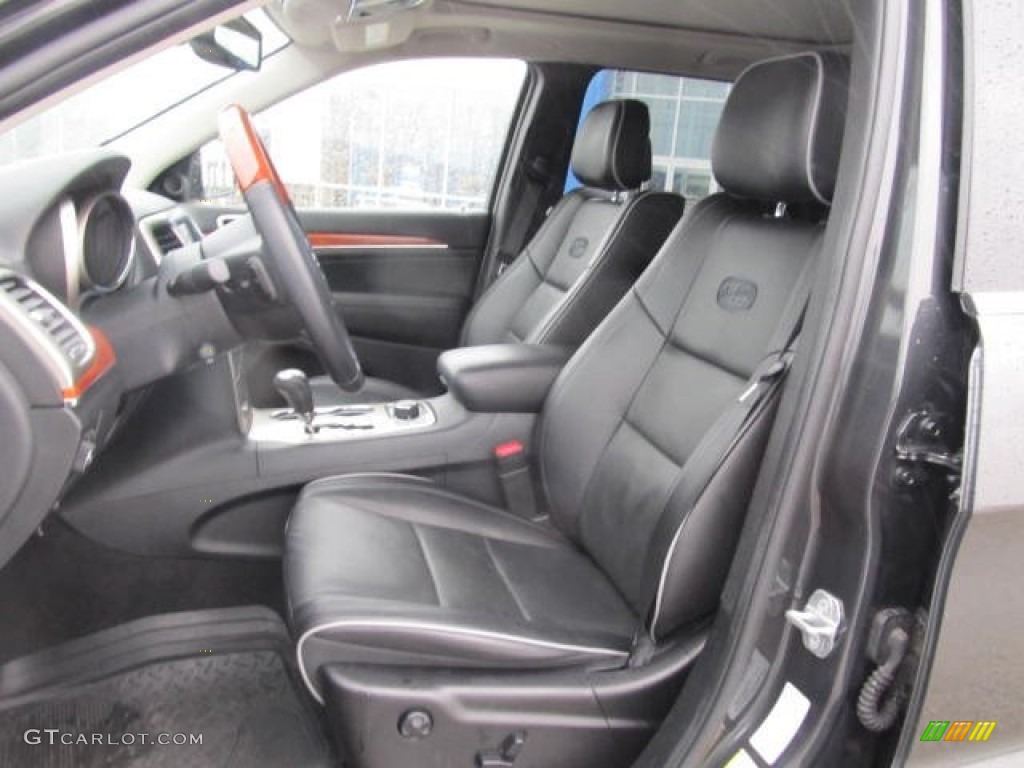 Black Interior 2011 Jeep Grand Cherokee Overland 4x4 Photo #59781461