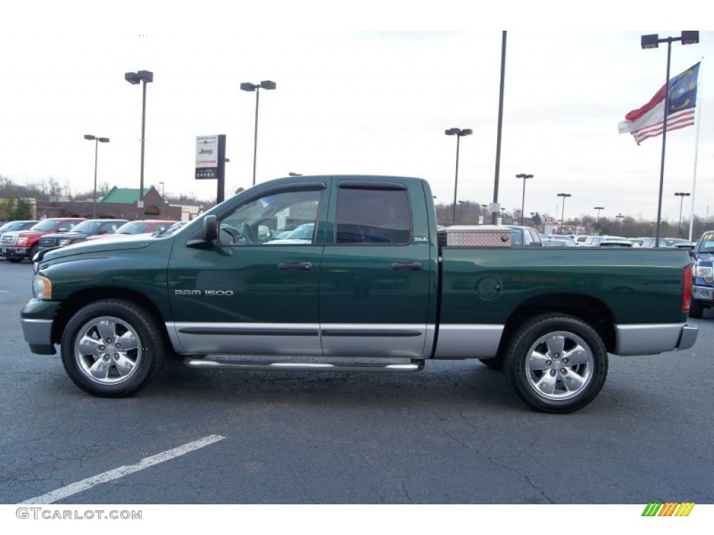 2002 Ram 1500 SLT Quad Cab - Forest Green Pearlcoat / Taupe photo #5