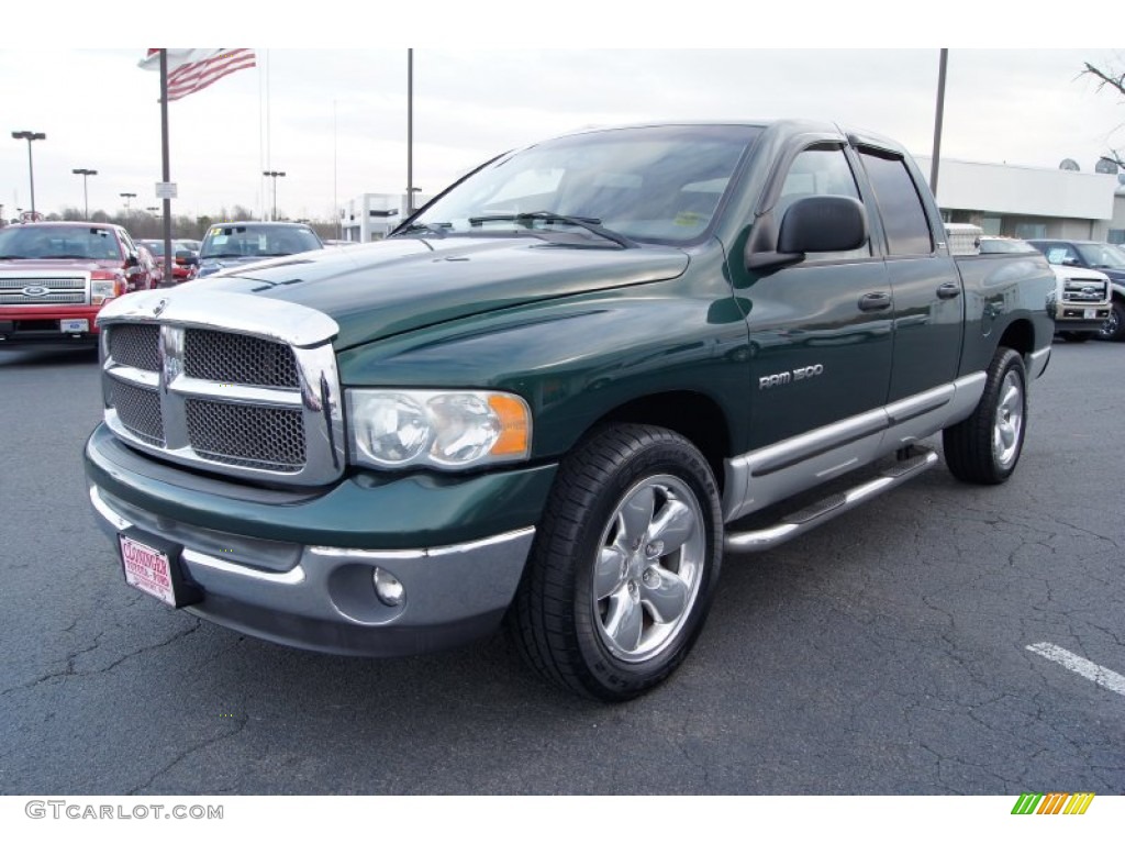 2002 Ram 1500 SLT Quad Cab - Forest Green Pearlcoat / Taupe photo #6