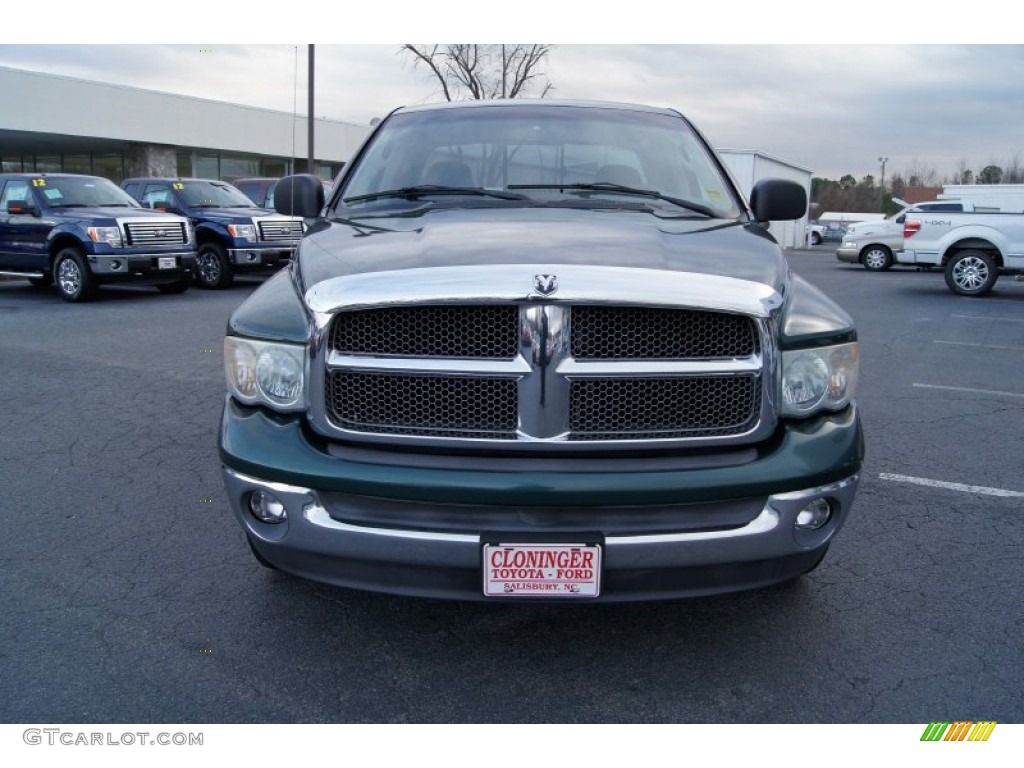 2002 Ram 1500 SLT Quad Cab - Forest Green Pearlcoat / Taupe photo #7