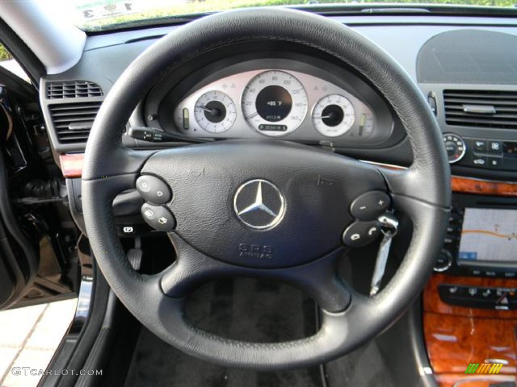 2008 Mercedes-Benz E 350 Sedan Black Steering Wheel Photo #59783306