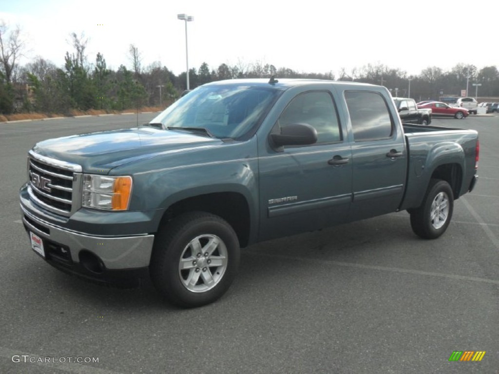 2012 Sierra 1500 SLE Crew Cab - Stealth Gray Metallic / Ebony photo #1