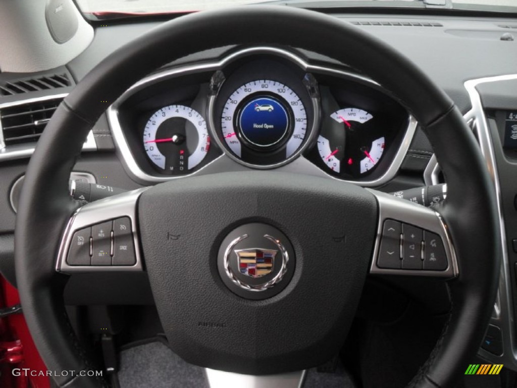 2012 Cadillac SRX FWD Ebony/Ebony Steering Wheel Photo #59784914