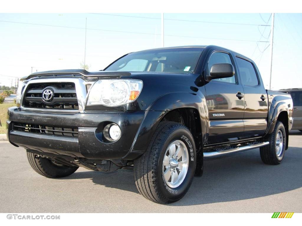 2005 Tacoma PreRunner Double Cab - Black Sand Pearl / Taupe photo #1