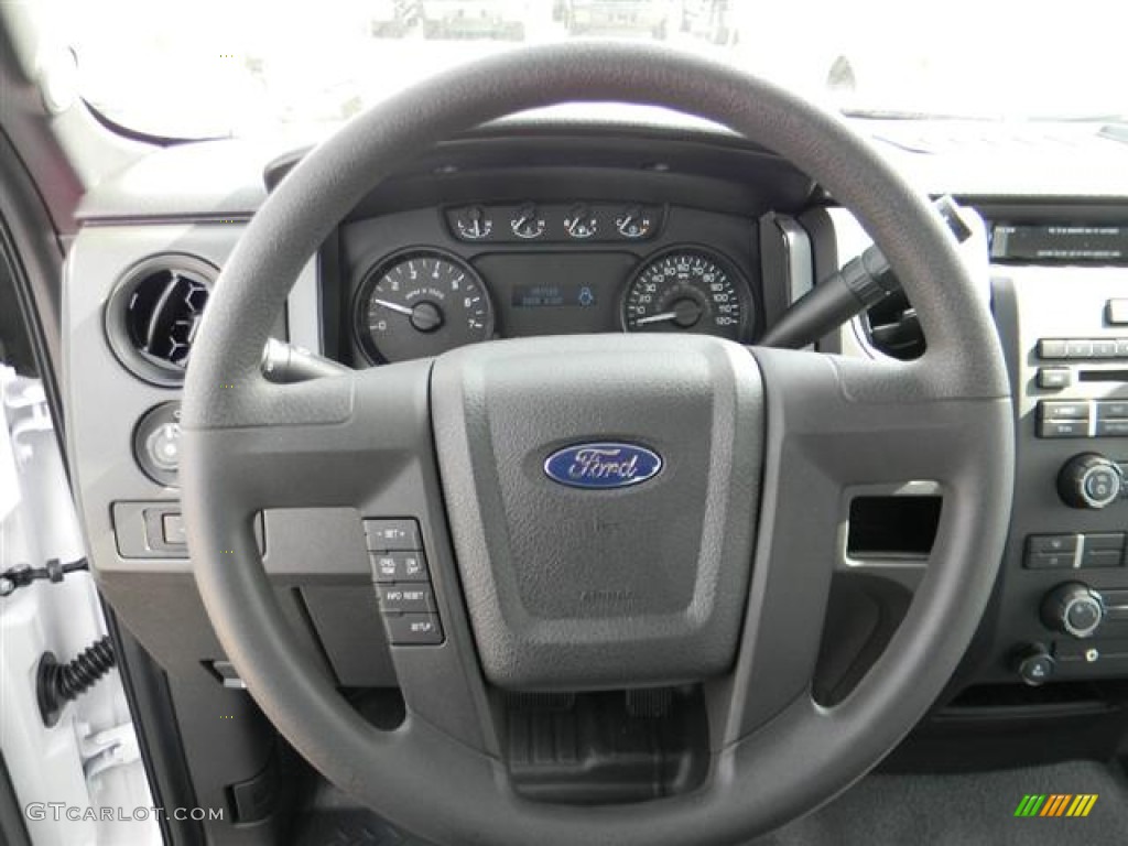 2012 Ford F150 XL Regular Cab Steel Gray Steering Wheel Photo #59787425