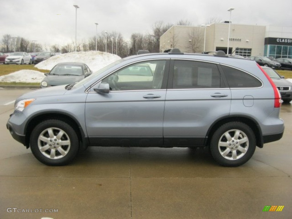 2008 CR-V EX-L - Glacier Blue Metallic / Gray photo #4