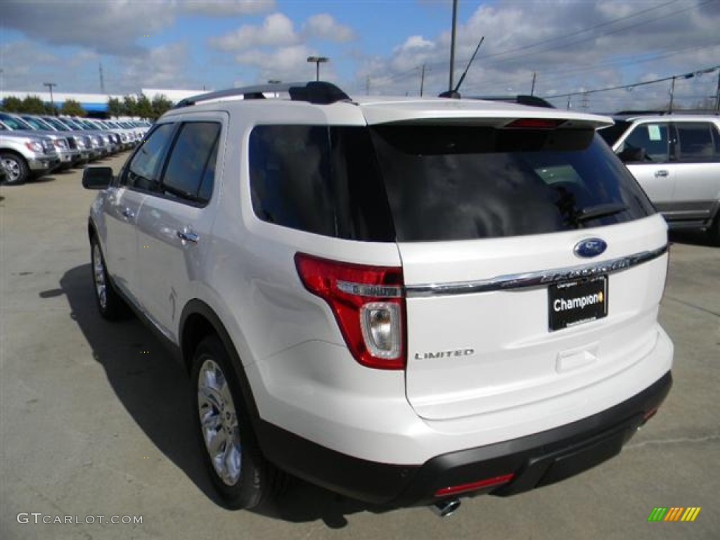 2012 Explorer Limited - White Platinum Tri-Coat / Medium Light Stone photo #7