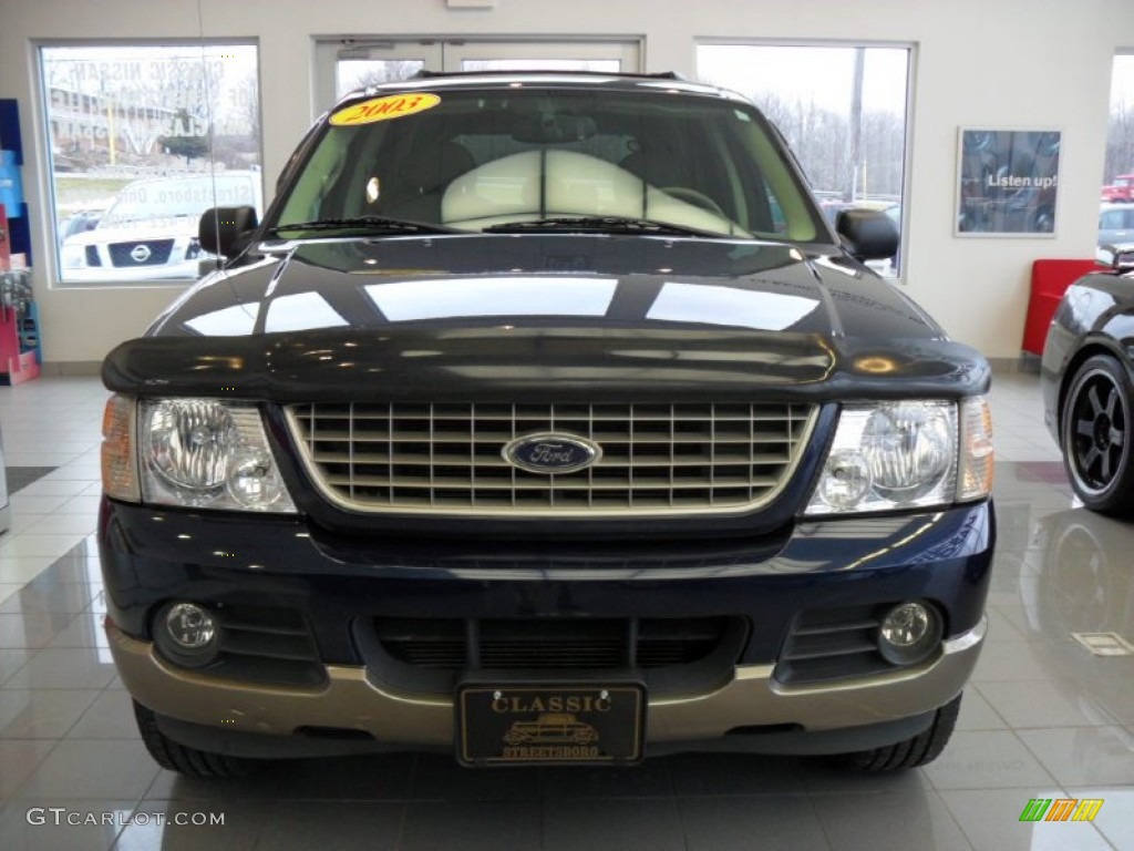 2003 Explorer Eddie Bauer 4x4 - True Blue Metallic / Medium Parchment Beige photo #11