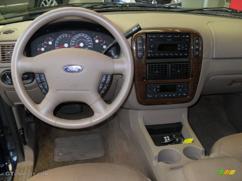 2003 Ford Explorer Eddie Bauer 4x4 Medium Parchment Beige Dashboard Photo #59788352