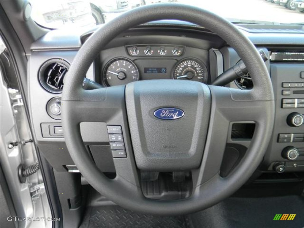 2012 Ford F150 XL Regular Cab Steel Gray Steering Wheel Photo #59788372
