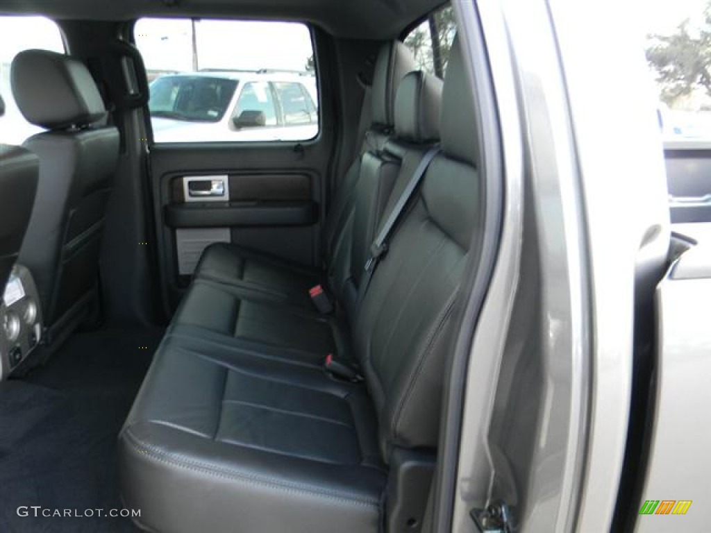Black Interior 2012 Ford F150 Lariat SuperCrew 4x4 Photo #59788625