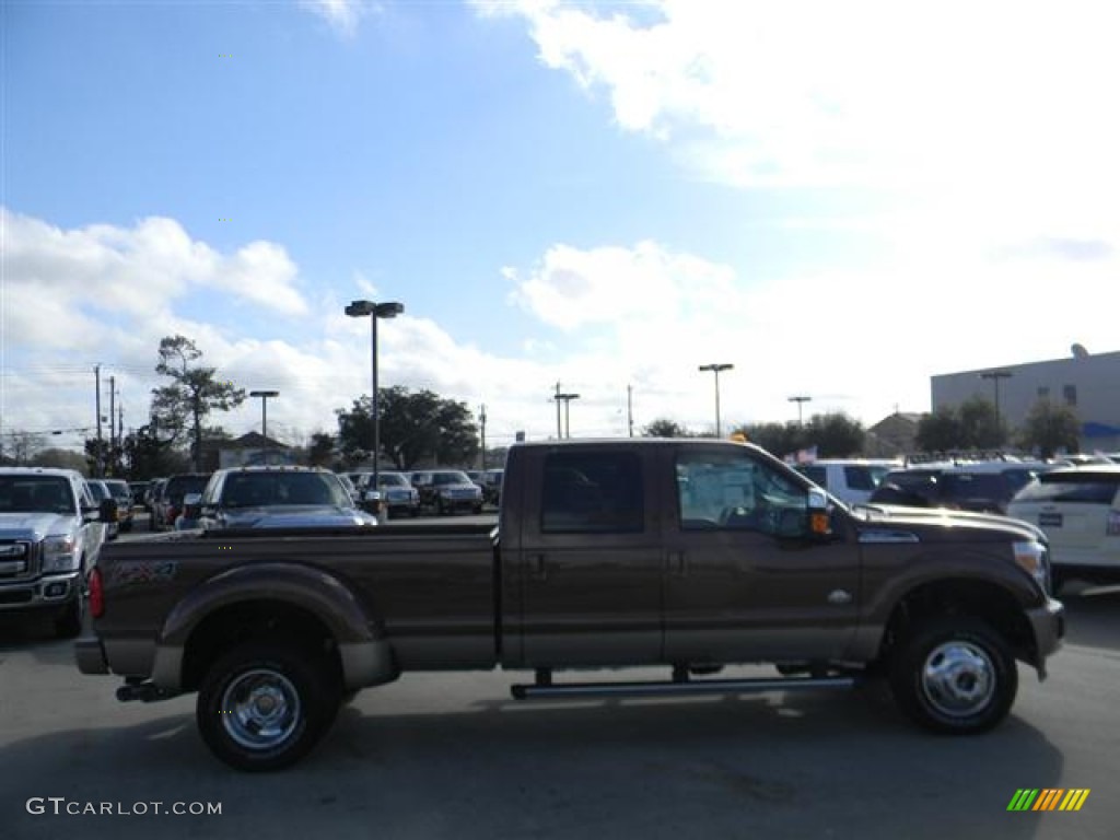 2012 F350 Super Duty King Ranch Crew Cab 4x4 Dually - Golden Bronze Metallic / Chaparral Leather photo #4