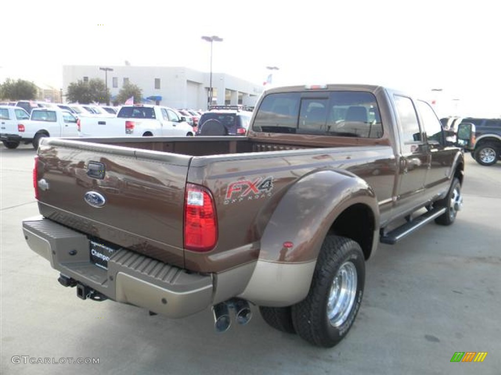 2012 F350 Super Duty King Ranch Crew Cab 4x4 Dually - Golden Bronze Metallic / Chaparral Leather photo #5