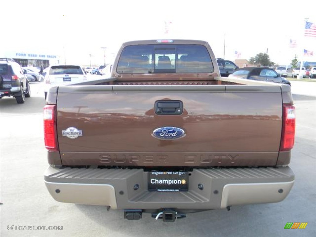 2012 F350 Super Duty King Ranch Crew Cab 4x4 Dually - Golden Bronze Metallic / Chaparral Leather photo #6