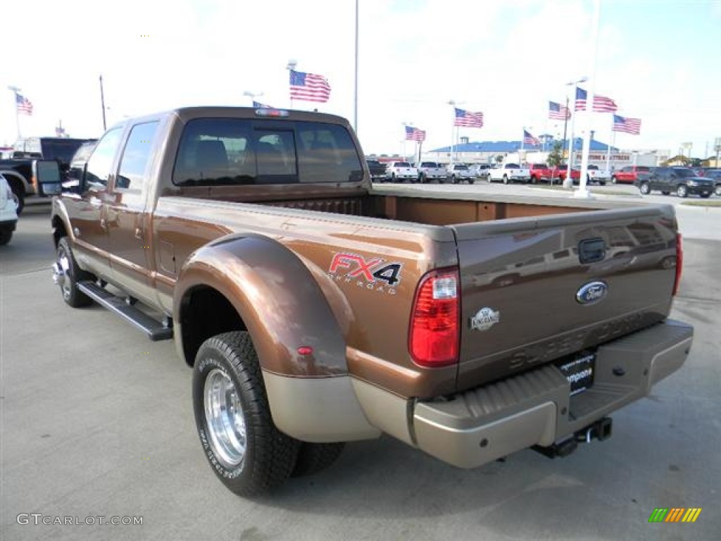 2012 F350 Super Duty King Ranch Crew Cab 4x4 Dually - Golden Bronze Metallic / Chaparral Leather photo #7