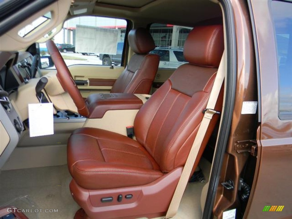 2012 F350 Super Duty King Ranch Crew Cab 4x4 Dually - Golden Bronze Metallic / Chaparral Leather photo #11
