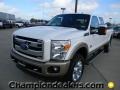 2012 White Platinum Metallic Tri-Coat Ford F350 Super Duty King Ranch Crew Cab 4x4  photo #1