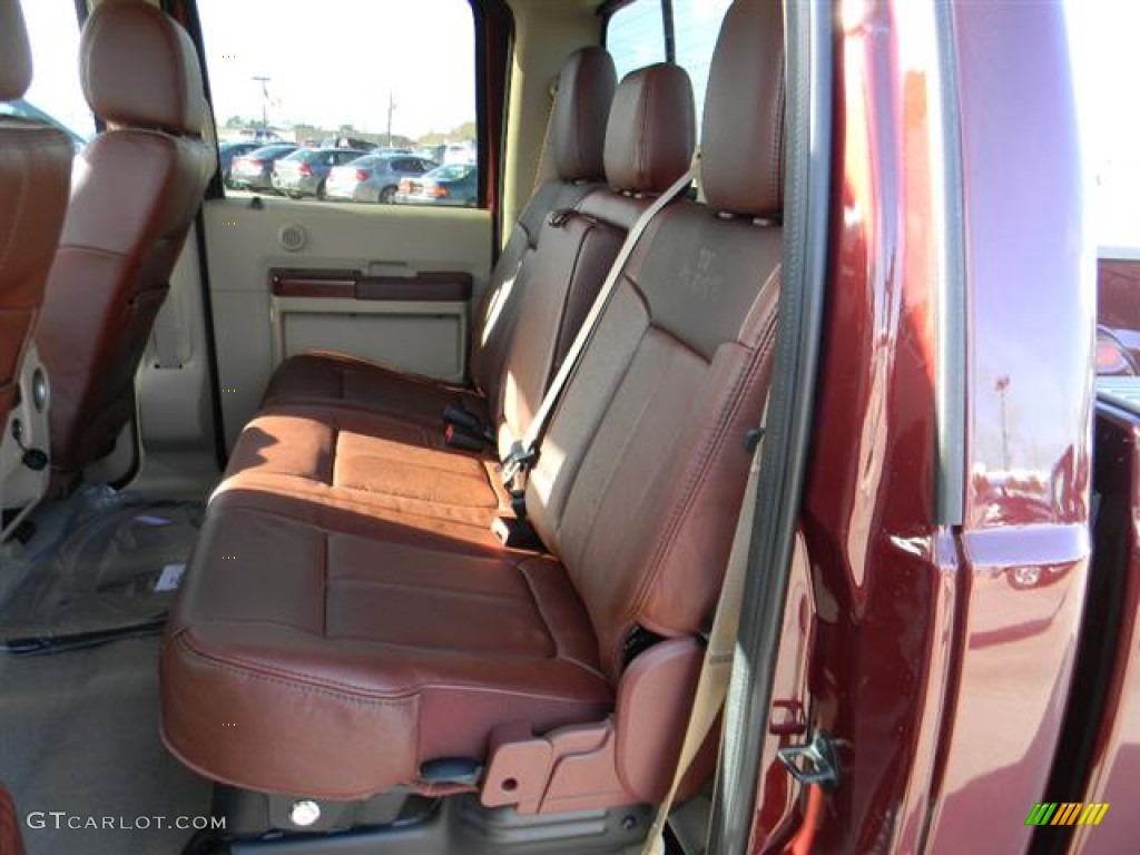 Chaparral Leather Interior 2012 Ford F350 Super Duty King Ranch Crew Cab 4x4 Photo #59789471
