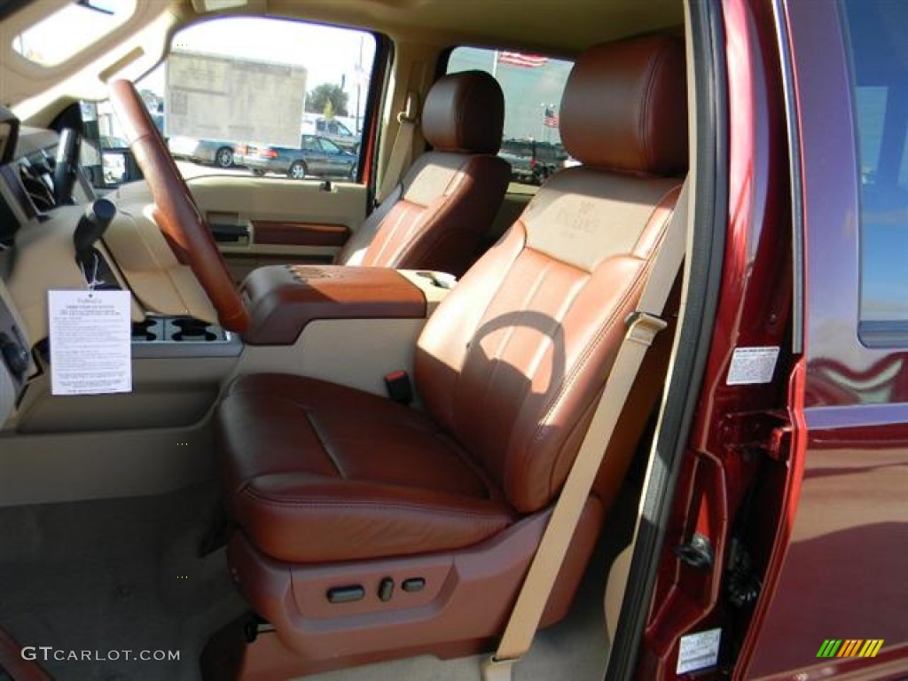 Chaparral Leather Interior 2012 Ford F350 Super Duty King Ranch Crew Cab 4x4 Photo #59789480