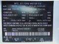 Z2: Frozen White 2012 Ford Transit Connect XLT Van Color Code