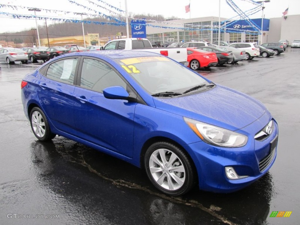 2012 Accent GLS 4 Door - Marathon Blue / Gray photo #1