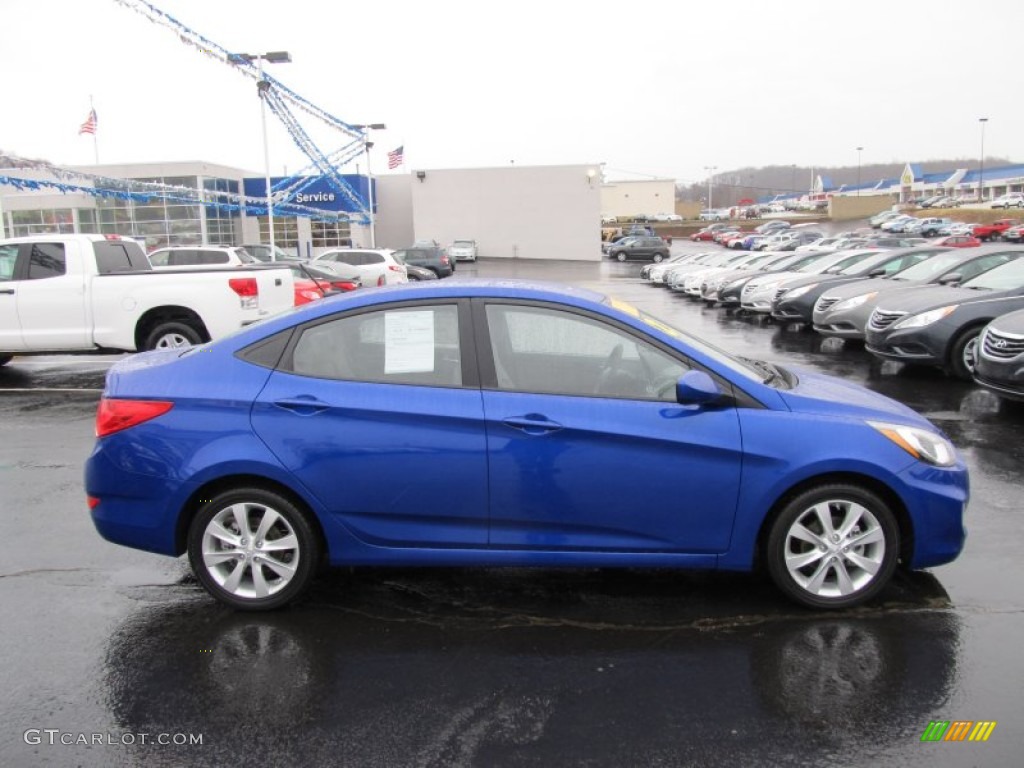 2012 Accent GLS 4 Door - Marathon Blue / Gray photo #2