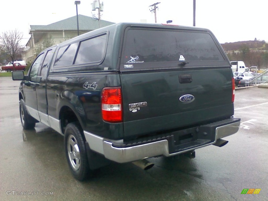 2005 F150 XLT SuperCab 4x4 - Aspen Green Metallic / Black photo #3