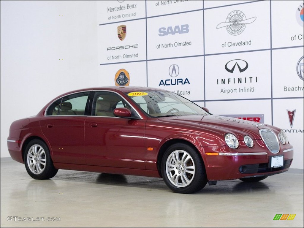 2005 S-Type 3.0 - Radiance Red Metallic / Champagne photo #1