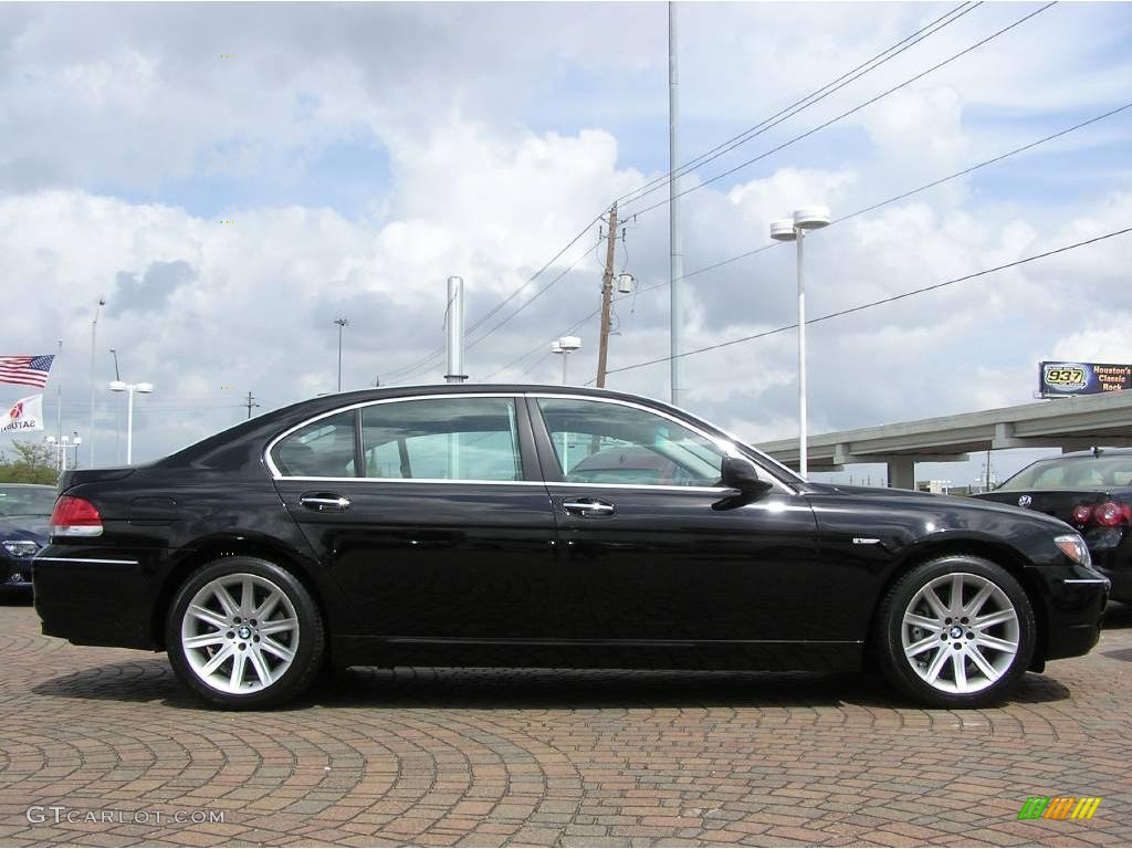 2006 7 Series 750Li Sedan - Black Sapphire Metallic / Black/Black photo #6