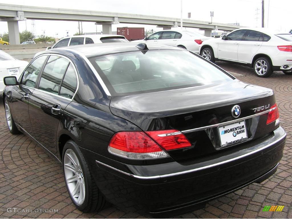 2006 7 Series 750Li Sedan - Black Sapphire Metallic / Black/Black photo #9