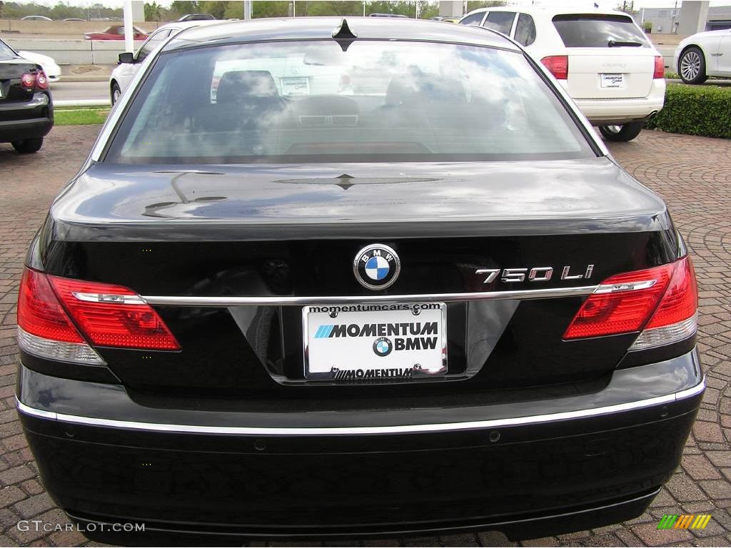 2006 7 Series 750Li Sedan - Black Sapphire Metallic / Black/Black photo #10