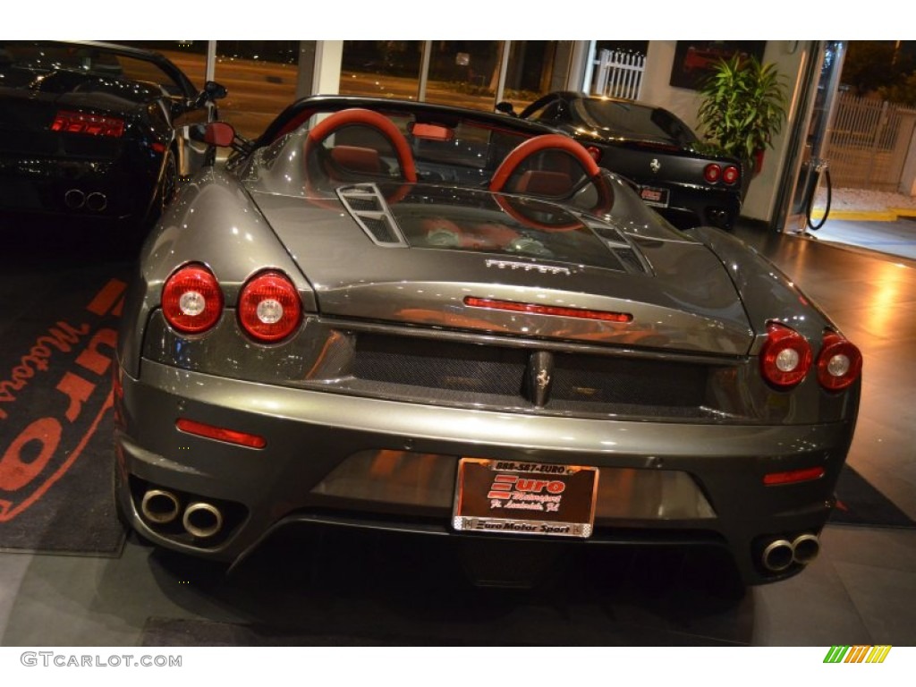 2007 F430 Spider F1 - Grigio Silverstone (Dark Grey Metallic) / Rosso photo #7