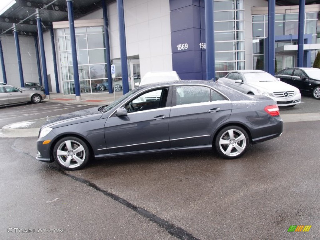 2011 E 350 4Matic Sedan - Steel Grey Metallic / Black photo #3