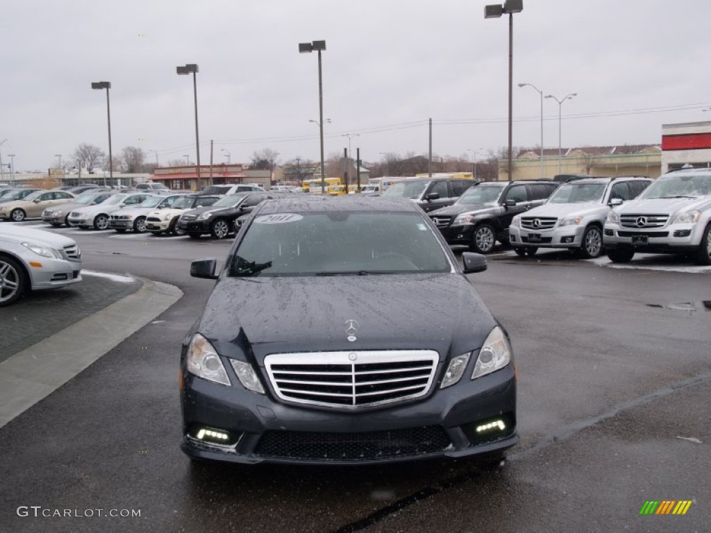 2011 E 350 4Matic Sedan - Steel Grey Metallic / Black photo #8