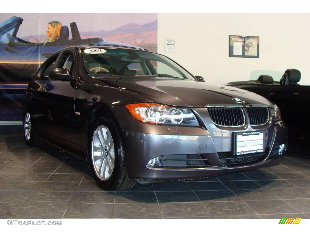 2007 3 Series 328xi Sedan - Sparkling Graphite Metallic / Black photo #3